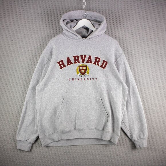 Champion Harvard University Gray Hoodie Mens Large - Picture 1 of 8